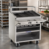 Thumbnail image #2 for Bakers Pride Dante Series F-48RS-C 48-Inch Floor Model Gas Radiant Charbroiler with Round Rod Grates