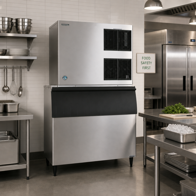 Product image #2 for Hoshizaki KM-1900SWJ Commercial Stackable Crescent Cube Ice Maker, Water-Cooled, Self-Contained, 1,880 lb/24 Hr, 48 Inch Wide