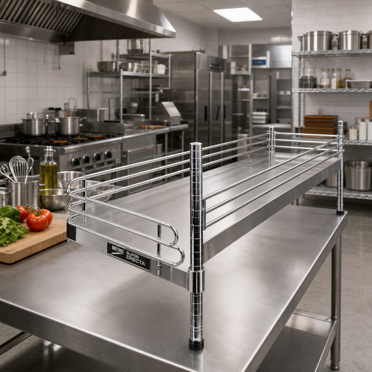 Product image #2 for Metro Super Erecta 42-Inch Chrome Shelf Ledge for Solid Shelves
