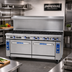 Thumbnail image #2 for Imperial Pro Series 72-Inch Gas Restaurant Range with 12 Open Burners, Convection Oven and Open Cabinet Base