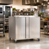 Thumbnail image #2 for Convotherm Fully Enclosed Stainless Steel Oven Stand with Double Doors, Casters, and 14 Shelf Rail Pairs for C4 6.10 & 10.10