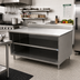 Thumbnail image #2 for BK Resources 60 x 30 Inch 304 Stainless Steel Chef Table Cabinet Base with Open Front and 5-Inch Riser