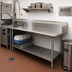 Thumbnail image #2 for John Boos Pro-Bowl 108-Inch Straight Clean Dishtable with 10-Inch Boxed Backsplash, Right-to-Left Operation, 14-Gauge Stainless Steel