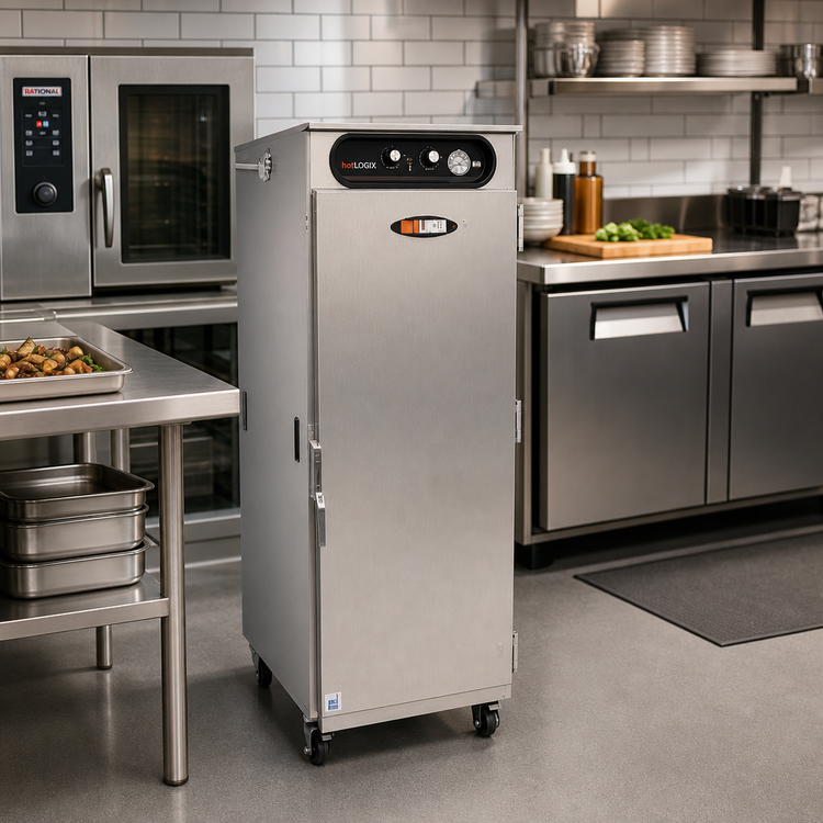 Product image #2 for hotLOGIX HL5-5 Undercounter Heated Holding Cabinet, Insulated Aluminum, Solid Door