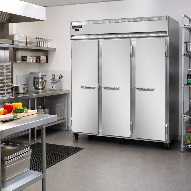 Product image #2 for Continental Refrigerator 3FSN 3-Section Shallow Depth Reach-In Freezer