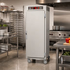 Thumbnail image #2 for Metro C5 C569-SFS-UPFS Mobile Full-Height Pass-Thru Heated Holding Cabinet with Solid Doors, 18 Full-Size Sheet Pan Capacity, Stainless Steel