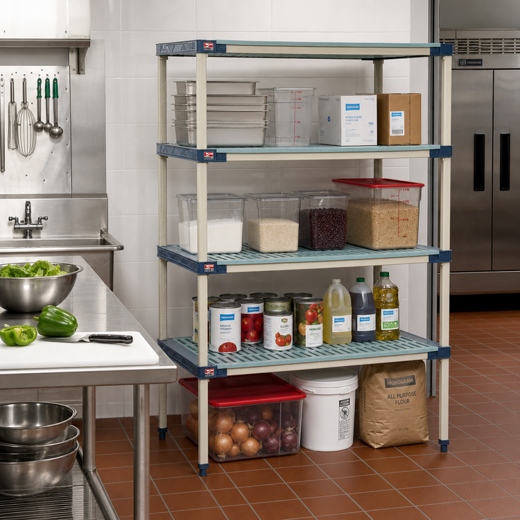 Product image #2 for MetroMax 4 30-Inch W x 21-Inch D x 63-Inch H All-Polymer 4-Shelf Starter Shelving Unit