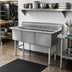 Thumbnail image #2 for Advance Tabco 3-Compartment Fabricated Sink, 15 x 24 x 14-Inch Bowls, No Drainboards