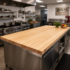 Thumbnail image #2 for John Boos Boos Block KCT6042-V Maple Edge-Grain Kitchen Countertop, 60 x 42 x 1-1/2 in, Varnique Finish, Flat No Backsplash