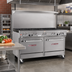 Thumbnail image #2 for Southbend Ultimate 60-Inch Gas Restaurant Range with 9 Open Burners, Convection Oven, and Cabinet Base