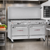 Thumbnail image #2 for Southbend Ultimate 60-Inch Gas Restaurant Range with 9 Open Burners, Convection Oven, and Cabinet Base