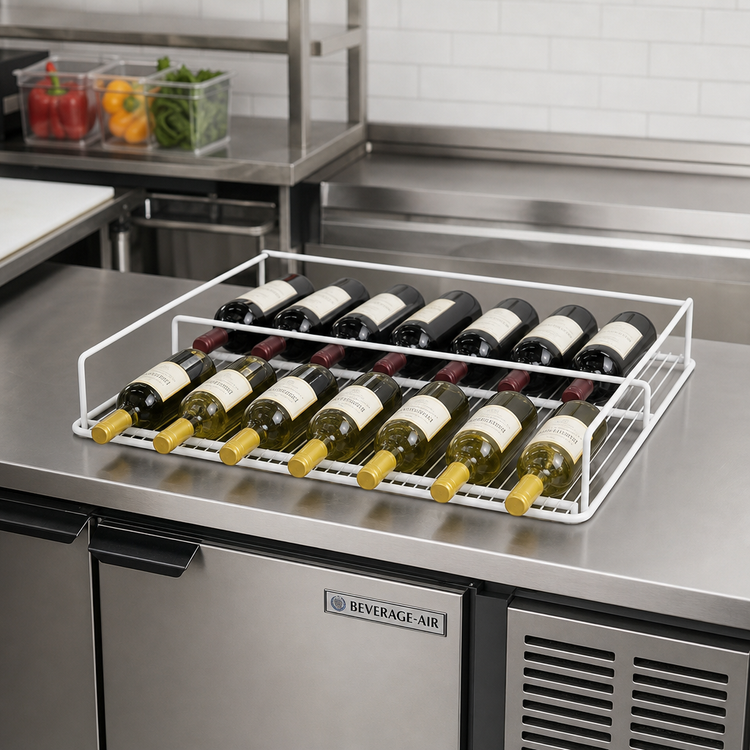 Product image #2 for Beverage-Air Flat White Epoxy-Coated 12-Bottle Wine Rack for MMR/MMRR72