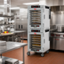Thumbnail image #3 for Metro HotBlox™ Wide 16-Pan Mobile Pass-Thru Dual-Cavity Insulated Holding Cabinet with Clear Front and Rear Doors, Analog Control