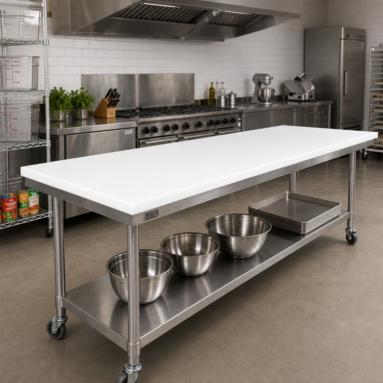 Product image #2 for John Boos 108-Inch x 24-Inch x 1/2-Inch Reversible Poly Replacement Work Table Top
