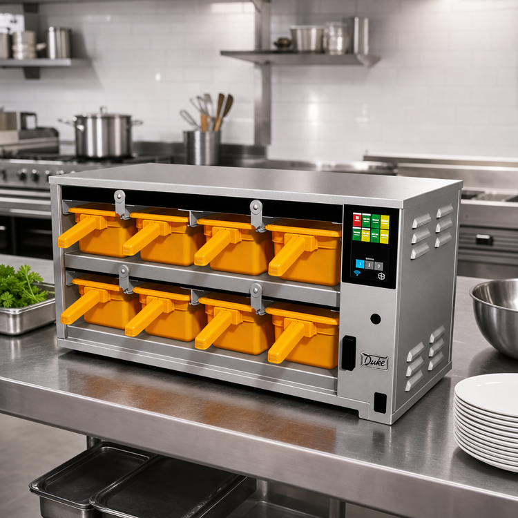 Product image #3 for Duke ReadyFlex™ RFHU-24-4 4-Compartment Countertop Hot Holding Cabinet