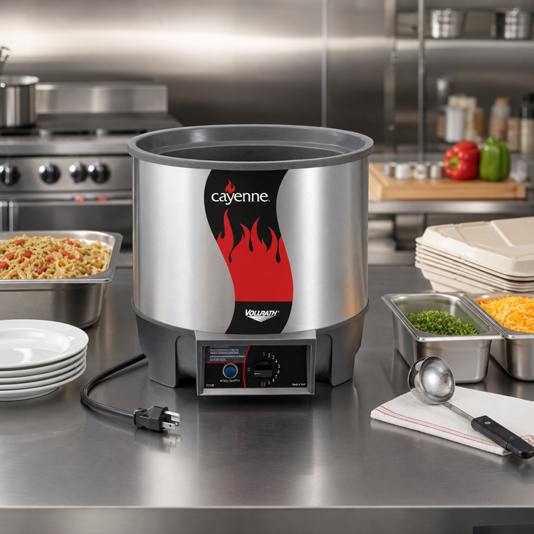 Product image #2 for Vollrath Cayenne® Round Heat 'N Serve 7-Quart Countertop Wet Rethermalizer