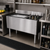 Thumbnail image #2 for CHOICE 48-Inch Stainless Steel Underbar Combo Ice Bin/Cocktail Unit with Bottle Well Storage