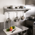 Thumbnail image #2 for Premium T-304 Stainless Steel Wall-Mount Pot Rack Shelf, 30 x 16 Inches