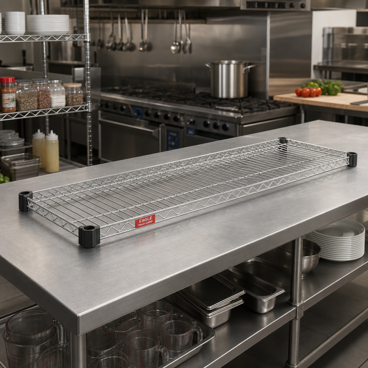 Product image #2 for Eagle Valu-Gard 72 Inch x 21 Inch Quad-Adjust Wire Shelf