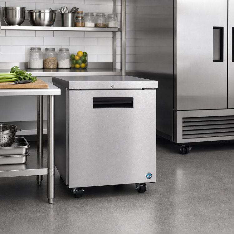Product image #2 for Hoshizaki Steelheart 27-Inch One-Section Undercounter Reach-In Freezer with Solid Hinged Door