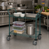 Thumbnail image #2 for Quantum 2-Shelf Wire Utility Bus Cart with U-Handles, 1200 lb Capacity