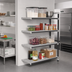 Thumbnail image #2 for Cambro Camshelving Elements XTRA 18-Inch Deep x 54-Inch Long x 84-Inch High 4-Tier Vented Stationary Add-On Polymer Shelving Unit