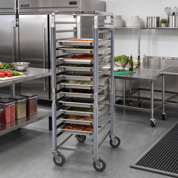 Product image #2 for Cres Cor Vertical Rack Post Bumpers for Pot Racks and Prep Tables, Non-Marking Gray Rubber