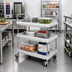 Thumbnail image #2 for Metro Deep Ledge 3-Tier Polymer Utility Bus Cart with Open Base