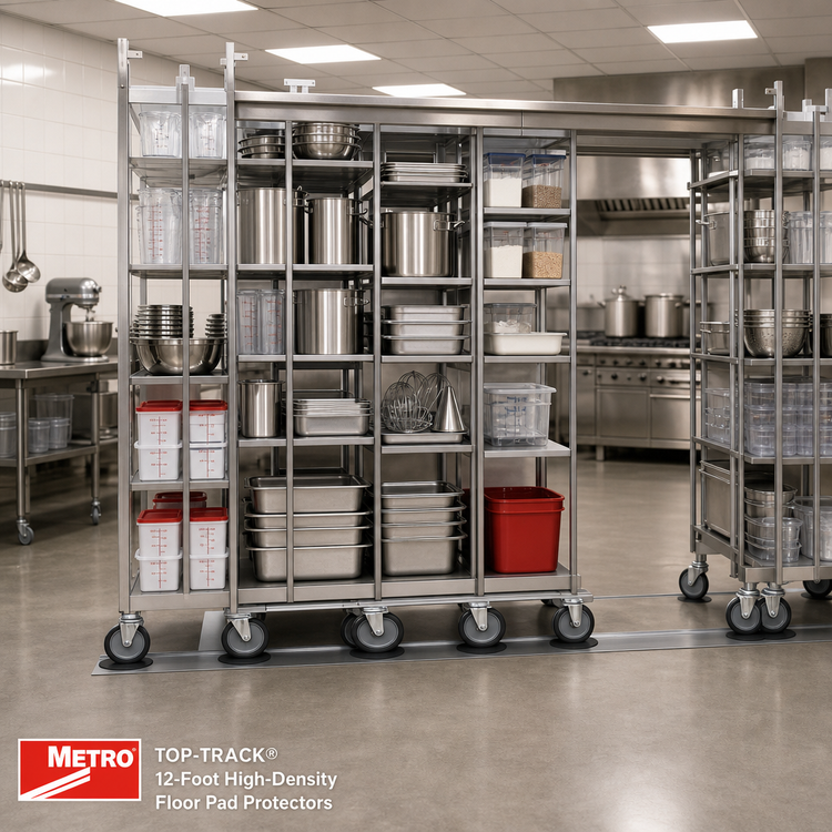 Product image #2 for Metro TOP-TRACK 12-Foot High-Density Floor Pad Protectors for Top-Track Shelving Systems