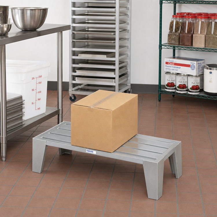 Product image #2 for Channel Manufacturing EXD2460 E-Channel Aluminum Dunnage Rack, 60 x 24 x 12 Inch, 3,500 lb. Capacity