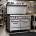 Thumbnail image #2 for Southbend Ultimate 48-Inch Gas Restaurant Range with 4 Non-Clog Burners, 24-Inch Griddle, Standard Oven and Cabinet Base