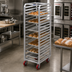 Thumbnail image #2 for Channel Lifetime Tough Extra Heavy-Duty Aluminum End-Load Bun Pan Rack with Casters, 12-Pan Capacity
