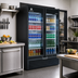 Thumbnail image #2 for Beverage-Air Marketeer MT53-1B Two-Section Reach-In Glass Door Refrigerated Merchandiser, Black, 41.66 Cu. Ft.