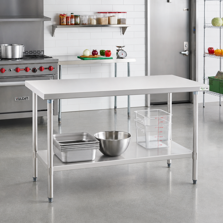 Product image #2 for Deluxe Series Stainless Steel Work Table with Adjustable Undershelf, 108 x 36 Inches