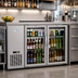 Thumbnail image #3 for KoolMore 47-Inch Stainless Steel Two-Section Back Bar Cooler with 2 Glass Swing Doors