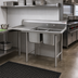 Thumbnail image #2 for Eagle Group 414 Series Two-Compartment Stainless Steel Sink with 24-Inch Left Drainboard