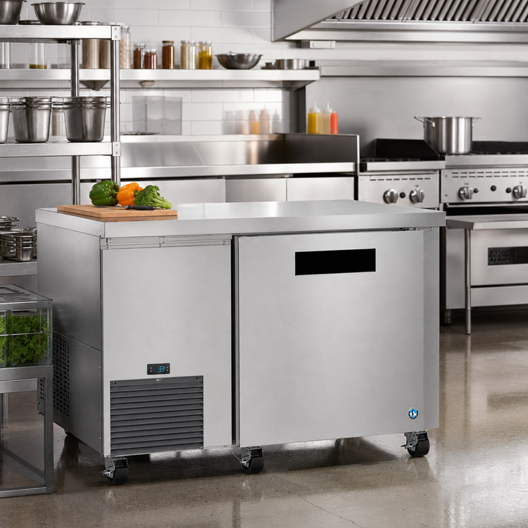Product image #2 for Hoshizaki Steelheart ULR46B Undercounter Reach-In Refrigerator, One Section, One Solid Door, Side-Mount, 46-Inch Wide, Stainless Steel