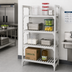 Thumbnail image #3 for Cambro Camshelving Premium 4-Shelf Vented Stationary Starter Unit with Camguard, 21 x 30 x 64 Inches, Speckled Gray