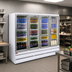 Thumbnail image #2 for Howard-McCray GF102BM-FF 4-Section Glass Door Freezer Merchandiser, Bottom Mount, White, 102 Cu. Ft.