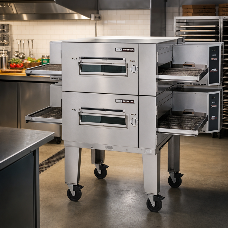 Product image #2 for Lincoln Impinger Low Profile Double-Deck Electric Conveyor Pizza Oven