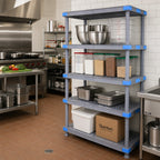 Thumbnail image #2 for Quantum Millenia QP213086V3S1 4-Shelf Gray Polymer Stationary Starter Shelving Unit, 30"W x 21"D x 86"H