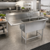 Thumbnail image #2 for John Boos Pro-Bowl 2-Compartment 16-Gauge Stainless Steel Sink with Left Drainboard, 70-3/16 Inch Wide