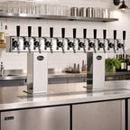 Thumbnail image #2 for Perlick Corporation 4006-12BPC4 Extra-High 12-Faucet Glycol-Cooled Polished Chrome Bridge Tee Draft Beer Tower, Countertop