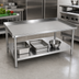 Thumbnail image #2 for BK Resources Stainless Steel Equipment Stand with Adjustable Undershelf and 2-Inch 3-Sided Riser, 37 x 30 x 26 Inches