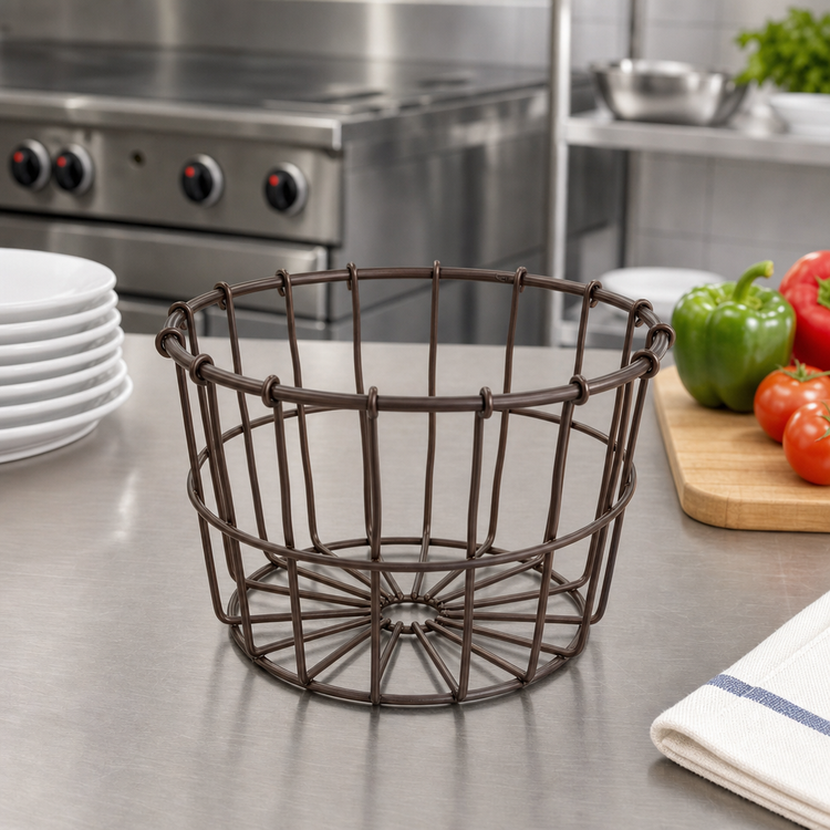 Product image #2 for American Metalcraft Large Round Bronze Wire Serving Basket, 7-Inch Top Diameter