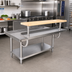 Thumbnail image #2 for Advance Tabco TA-965 60-Inch Adjustable Stainless Steel Plate Shelf for Equipment Stands