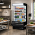 Thumbnail image #3 for Turbo Air Full-Height Vertical Air Curtain Open Display Merchandiser, 16.1 Cu. Ft., Self-Contained Refrigeration, 115V