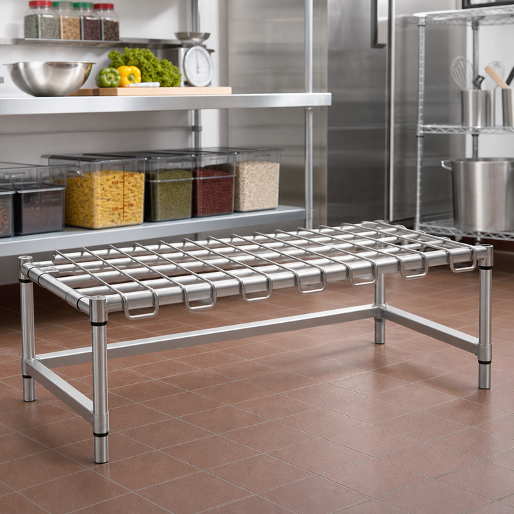 Product image #2 for Eagle Group Stainless Steel Wire Dunnage Rack, 48 x 18 x 14 Inches, 1,300 lb Capacity