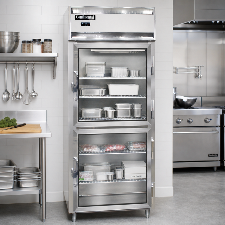 Product image #2 for Continental Refrigerator D1FXNSAGDHD Designer Line Extra-Wide One-Section Reach-In Freezer with Half Glass Doors