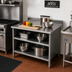 Thumbnail image #2 for John Boos Open Front Cabinet Base Stainless Steel Work Table with 5-Inch Rear Riser, 36 x 30 Inches